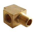 Interstate Pneumatics Straight Tee Brass Compressor Fitting 1/4 Inch MPT (1) x 1/4 Inch FPT (2) CPT44